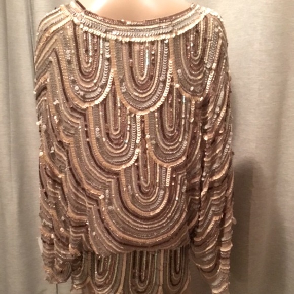 Jovani Gold Sequinned Mini - Picture 2 of 4